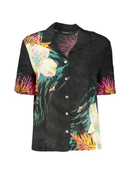 Scurt cămașă Desigual cu model floral cu imagine negru