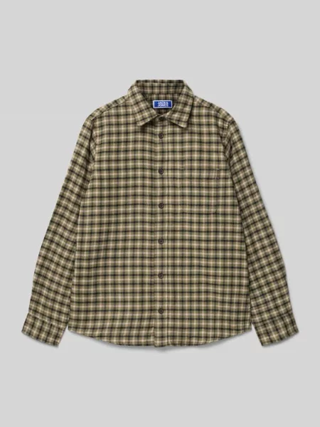 Koszula o kroju regular fit z wykładanym kołnierzem model ‘James’ Jack & Jones oliwkowa