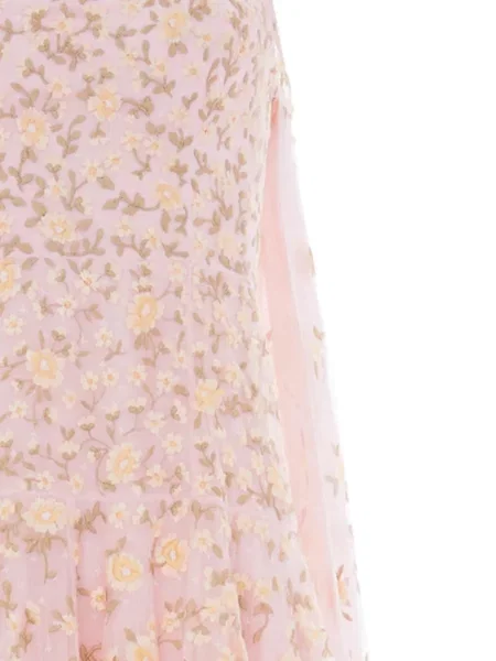 Rochie maxi Needle & Thread cu model floral roz
