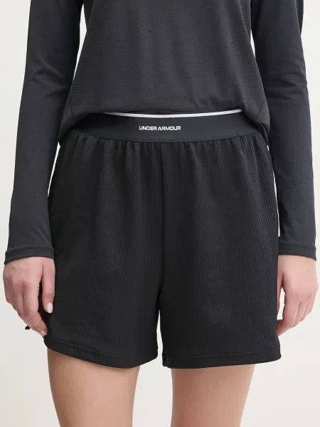 Kratke hlače za trening Under Armour Meridian s tiskom visoki struk crna