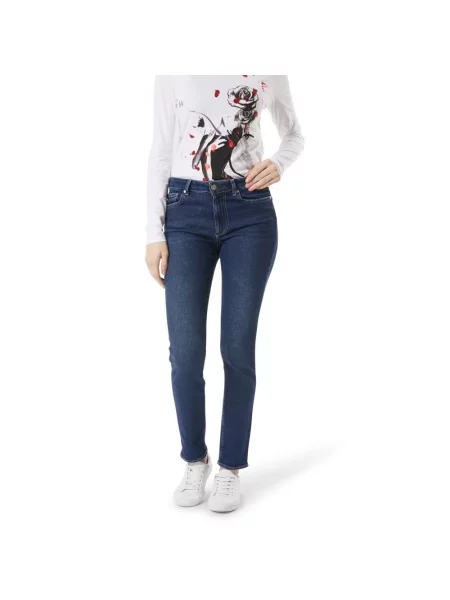 Skinny jeansy skinny Gas niebieskie