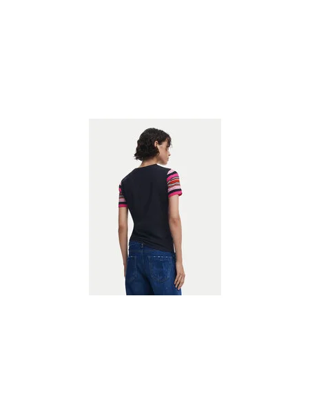Desigual Póló Minnie Slim Fit fekete