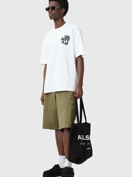 Футболка AllSaints ORLANDO з принтом зелений