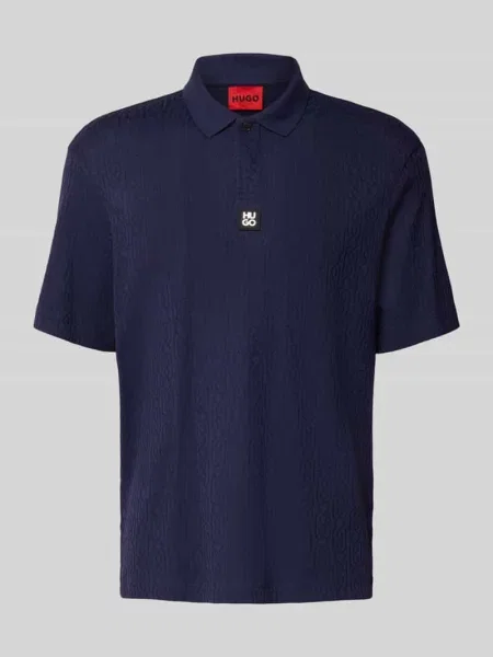 Koszulka polo o kroju relaxed fit z mieszanki model ‘DALLOVO’ Hugo granatowe