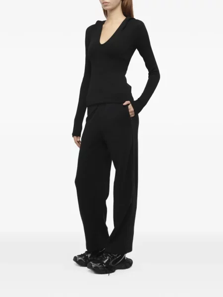 Lung tricou Fax Copy Express cu glugă negru