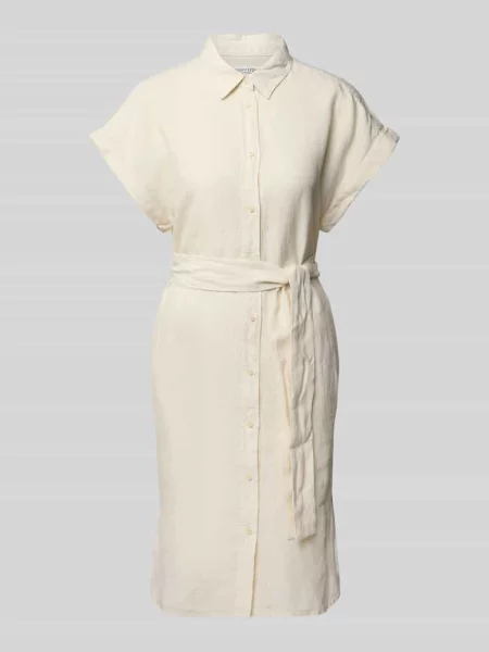 Marc O'Polo sukienka lniana mini prosta beżowy