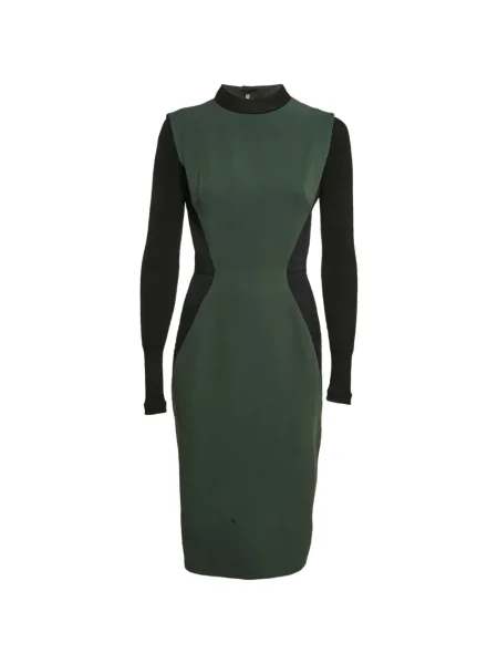 Rochie midi Victoria Beckham până la genunchi de costum verde