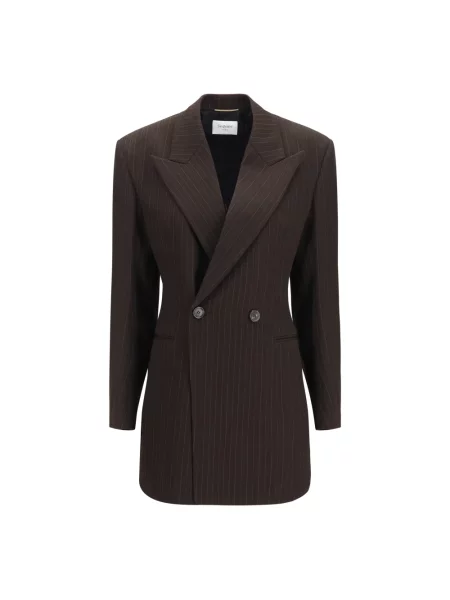 Marynarka Saint Laurent wełniana brązowa
