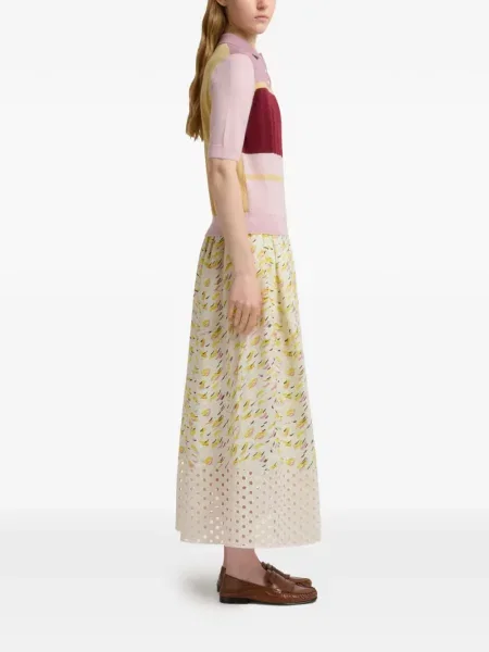 Fustă Marni cu imagine cu imprimeu abstract alb