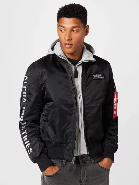 ALPHA INDUSTRIES Prechodná bunda D-Tec SE sivá / červená biela čierna