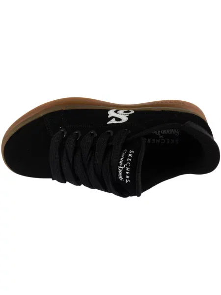 Szarvasbőr sneaker Skechers fekete