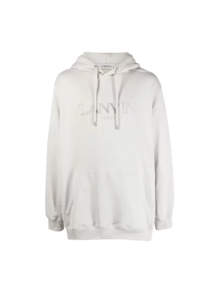 Bluza z kapturem Lanvin z kapturem klasyczna beżowa