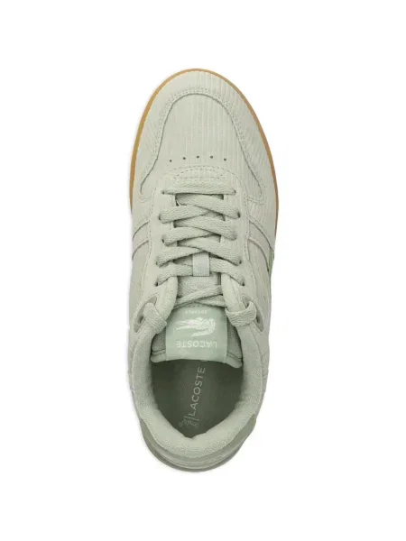 Sneakerși Lacoste de catifea cord cu platformă verde
