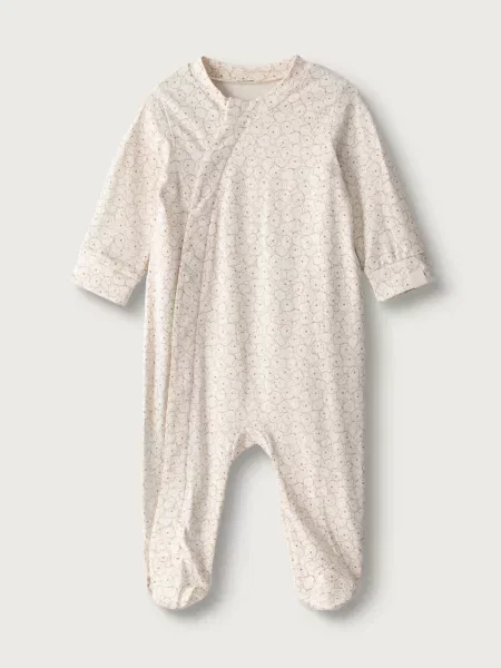 United Colors of Benetton kombinezon za bebe s pamukom bež