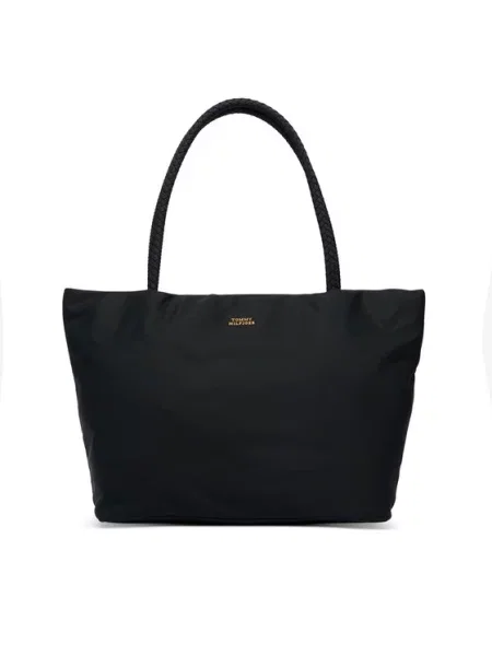 Τσάντα Tommy Hilfiger Th Marina Hobo/Tote Nylon μαύρο
