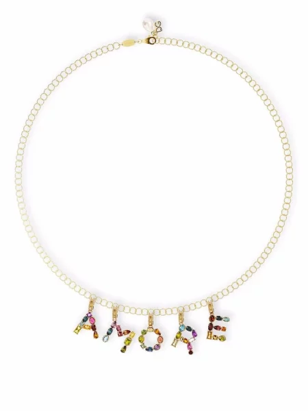 Přívěsek Dolce & Gabbana Rainbow s kamínky žlutý