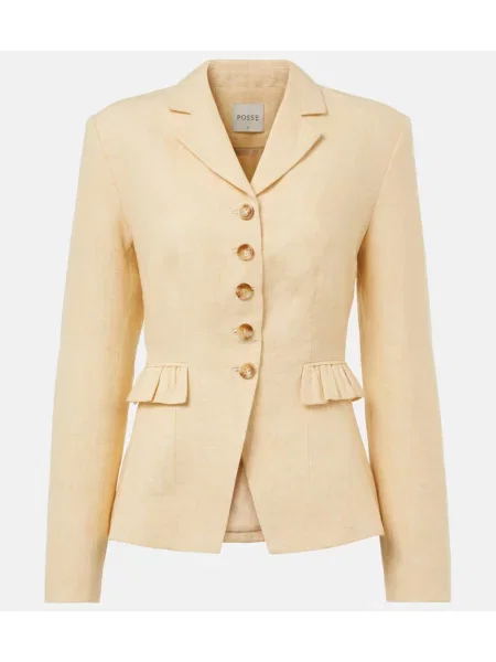 Lniana kurtka Posse żółta