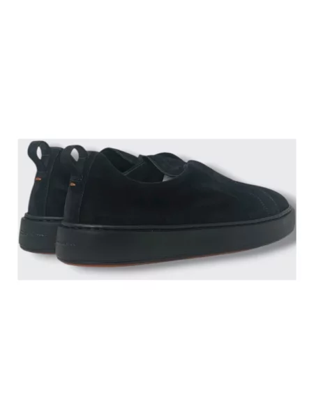 Sneakersy Santoni skórzane niebieskie