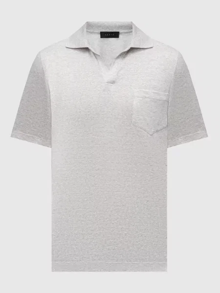 Меланжевое поло Sease серое