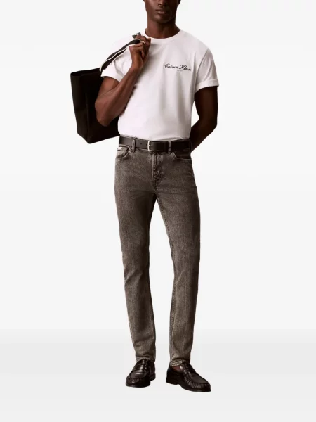 Blugi Calvin Klein cu autograf maro