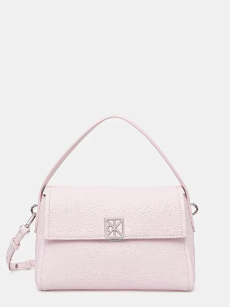 Calvin Klein geantă crossbody pentru femei cu imitație de piele roz