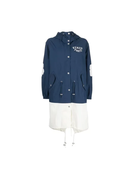 Długa wiatrówka Kenzo niebieska