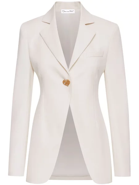 Sacou Oscar De La Renta de lână alb