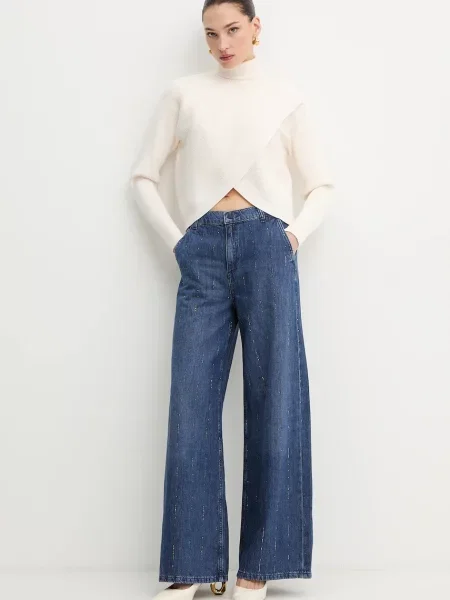 Liu Jo jeansy z domieszką lnu high waist