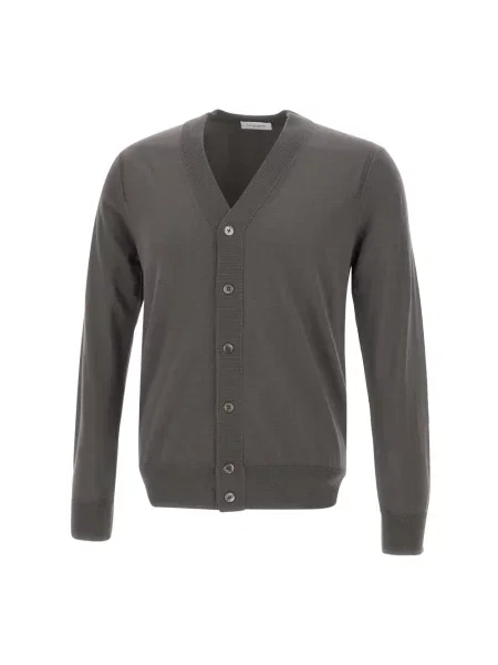 Kardigan Paolo Pecora wełniany szary