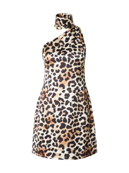 Hoermanseder x About You Rochie Celina crem / maro deschis negru