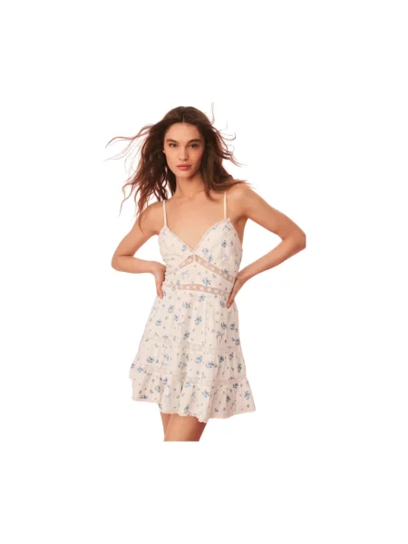 Mała mały sukienka mini Loveshackfancy biała