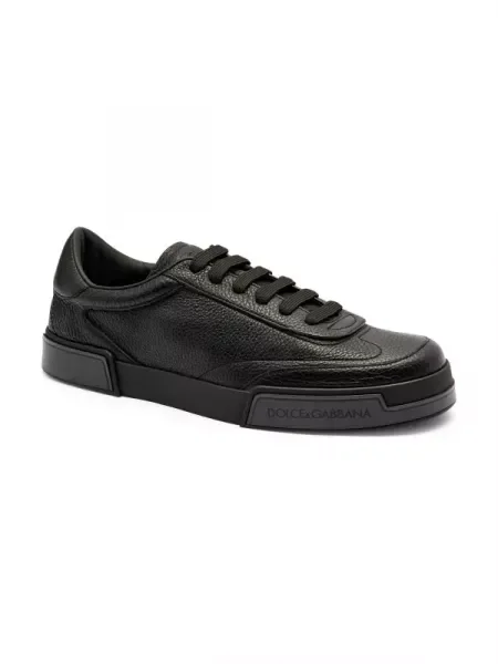 Dolce & Gabbana Bőr sneakers tornacipő fekete