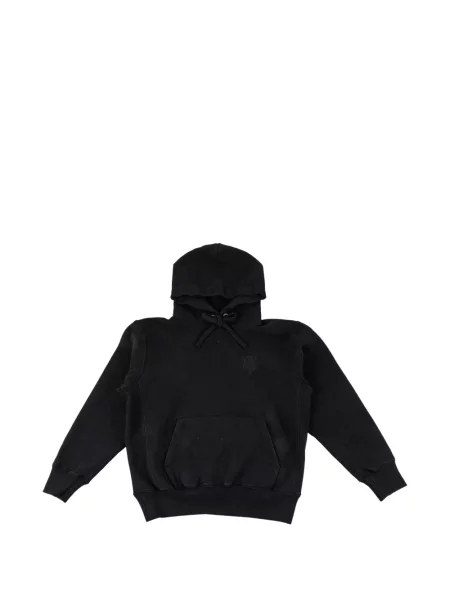 Hanorac cu glugă Chrome Hearts cu motiv cu inimi cu cordon negru