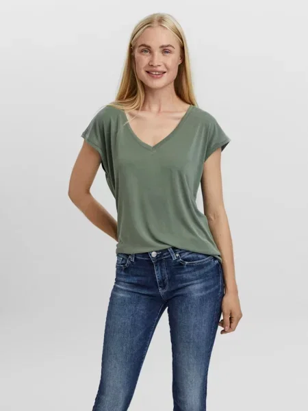 Green T-shirt VERO MODA Filli πράσινο