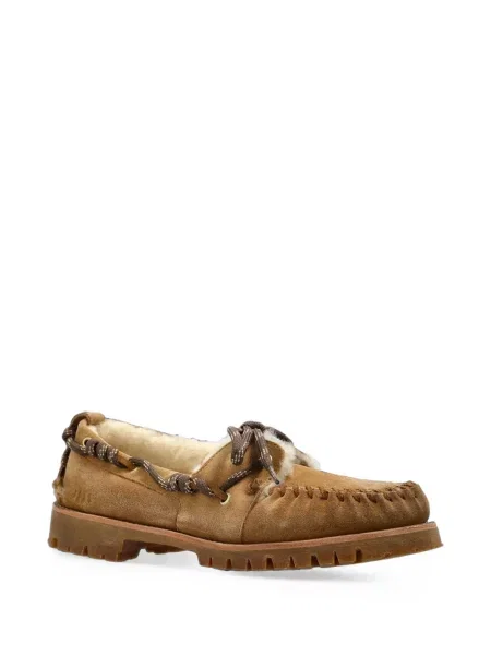 Pantofi Golden Goose cu blană maro