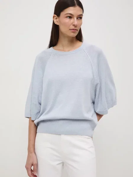 Medicine sweter lniany niebieski