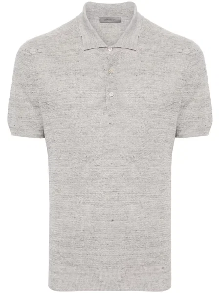 Pletené krátké polotričko Corneliani šedé