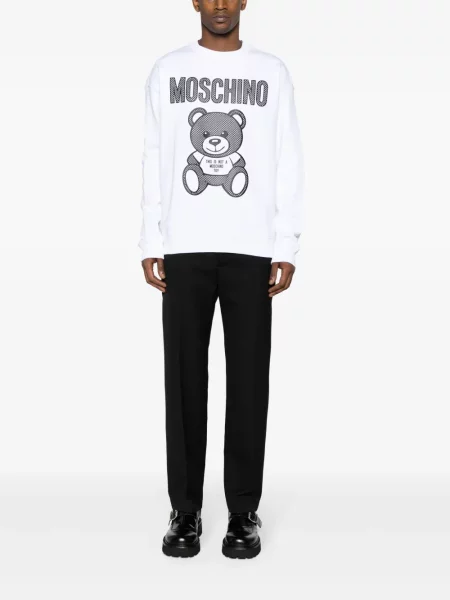 Raštuotas meškiukas džemperis Moschino balta