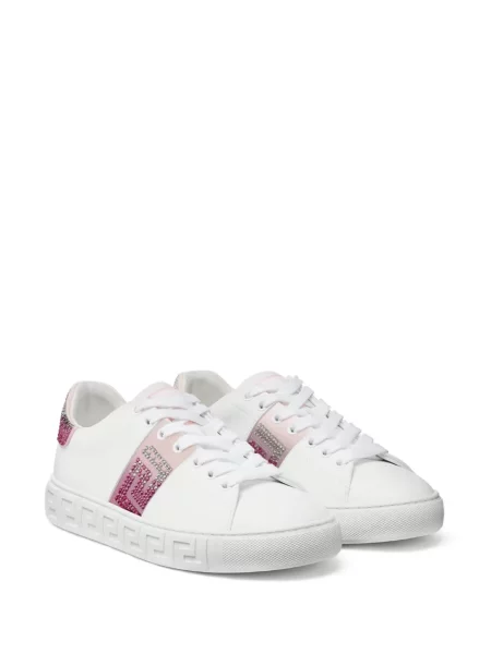 Sneakerși Versace de cristal alb