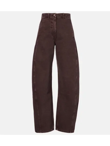 Blugi Magda Butrym cu talie înaltă maro