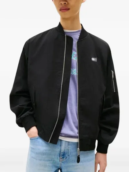 Geacă de blugi Tommy Jeans cu autograf negru