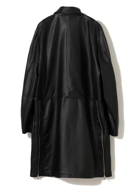 Palton Undercover din piele negru
