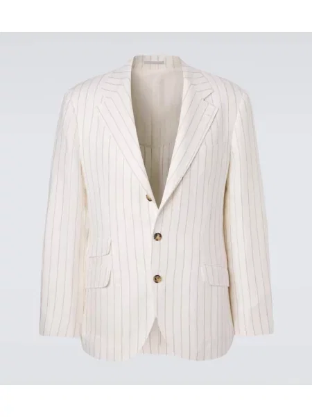 Sacou Brunello Cucinelli de in cu dungi alb