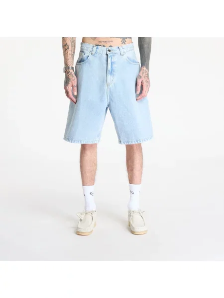 Szorty Carhartt WIP Brandon Short Blue Heavy Stone Bleached XS niebieskie
