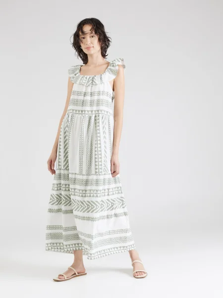 VERO MODA Rochie DICTHE verde alb