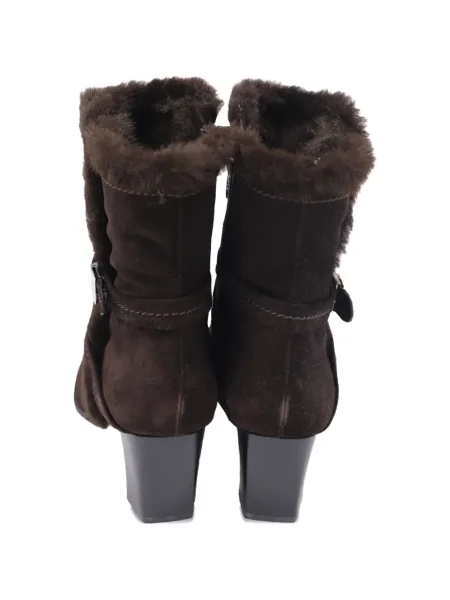 Botine Stuart Weitzman din piele de căprioară maro