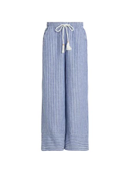 Pantaloni Lauren Ralph Lauren cu cordon albastru
