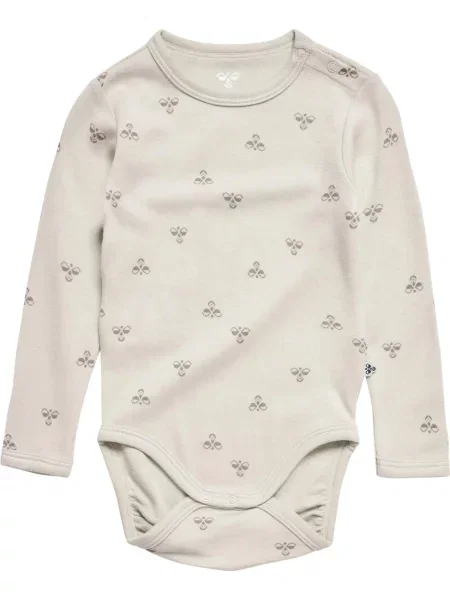 Hummel Body L/S z wełny merynosów dla dzieci unisex – WHITECAP GRAY szary