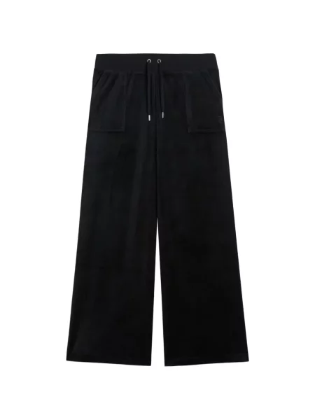 Pantaloni Juicy Couture din velur alergare negru