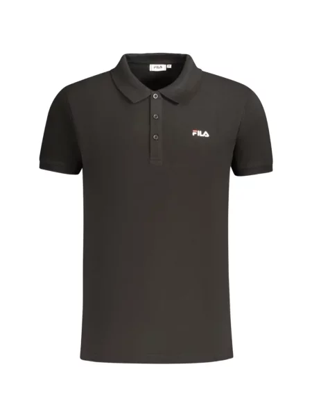 Tricou polo Fila cu autograf negru